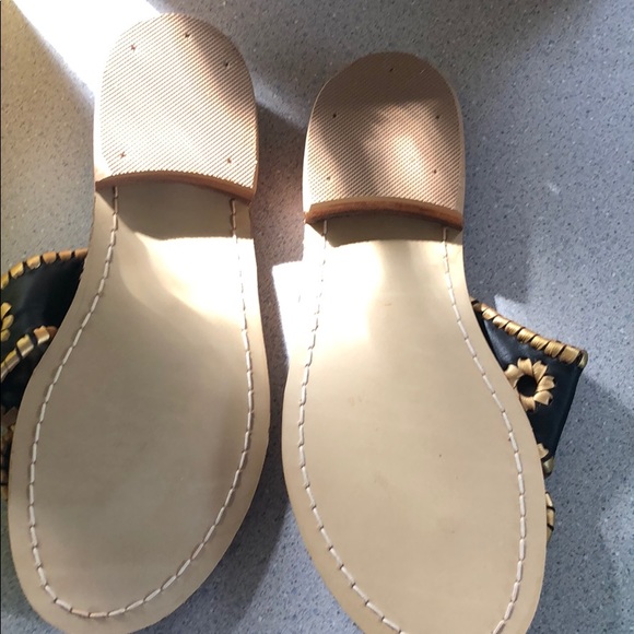 Jack Rogers Black and Gold Sandals - Picture 5 of 5